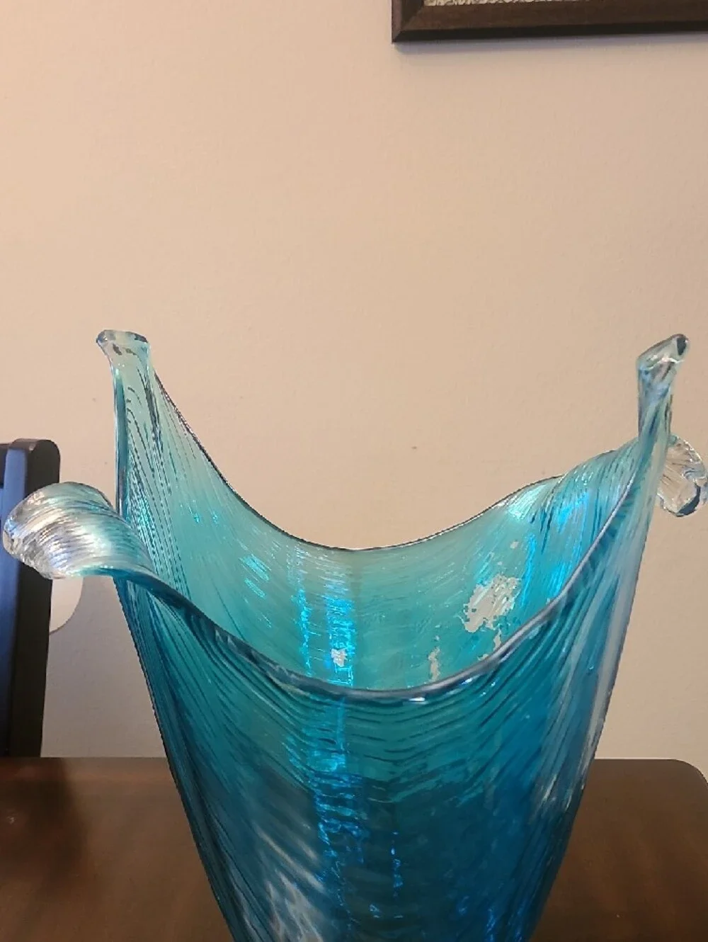 Blue‎ Handblown Art Glass Vase